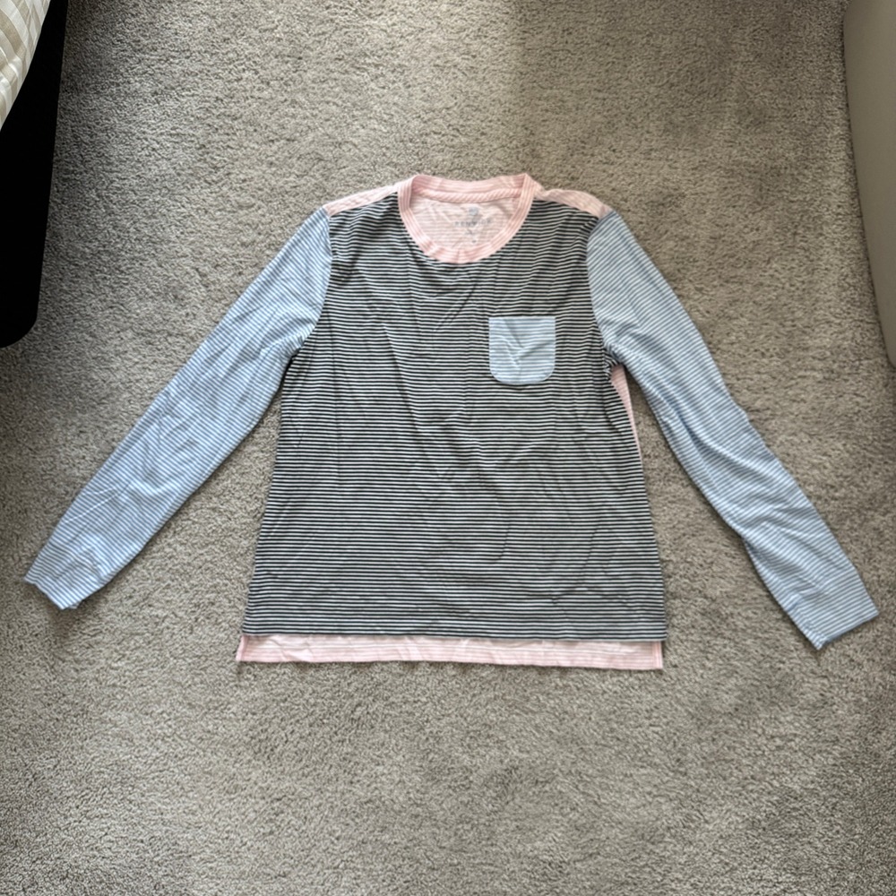 Renwick Womens Long Sleeve Shirt‎ Stripes Golf Athleisure Size M